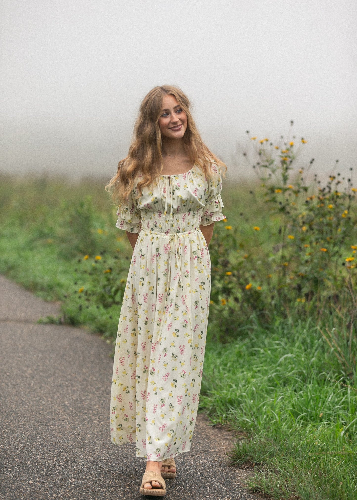 Celine Puff Sleeve Floral Maxi Dress - product image 5
