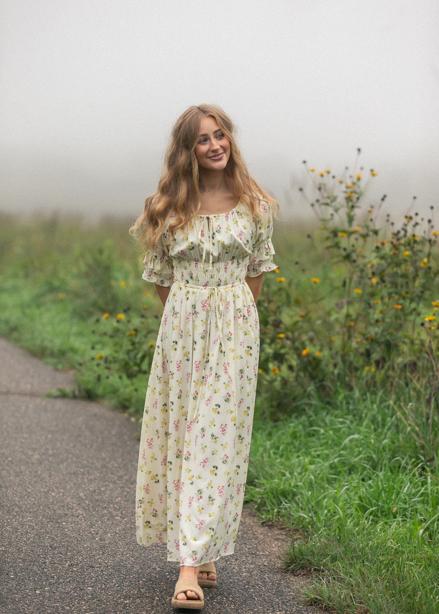 Celine Puff Sleeve Floral Maxi Dress - product image 5