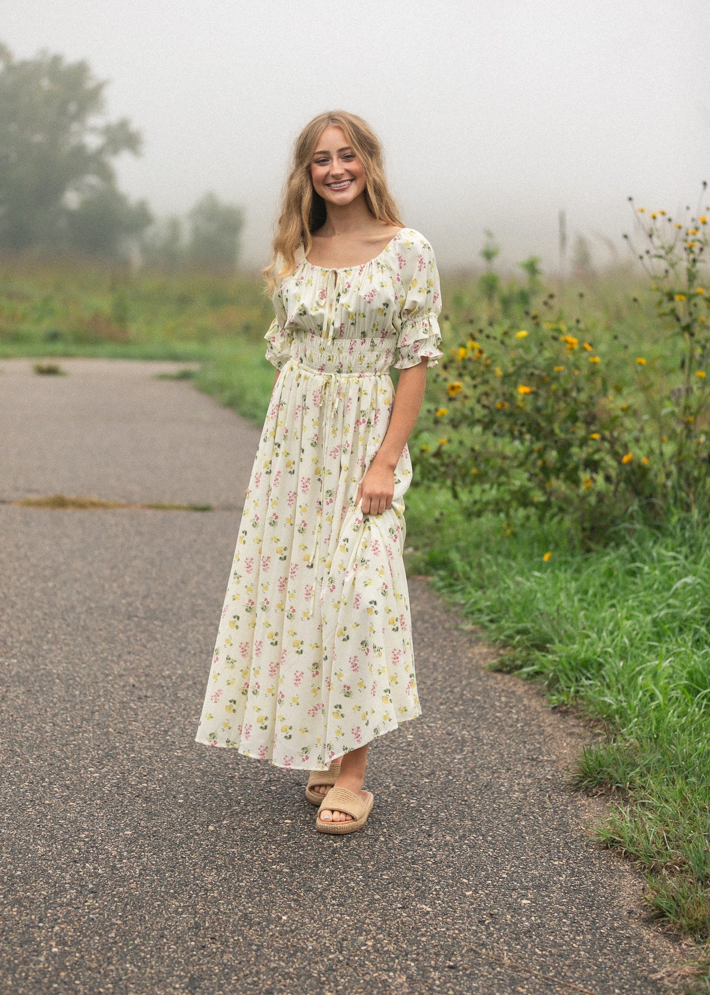 Celine Puff Sleeve Floral Maxi Dress - product image 8