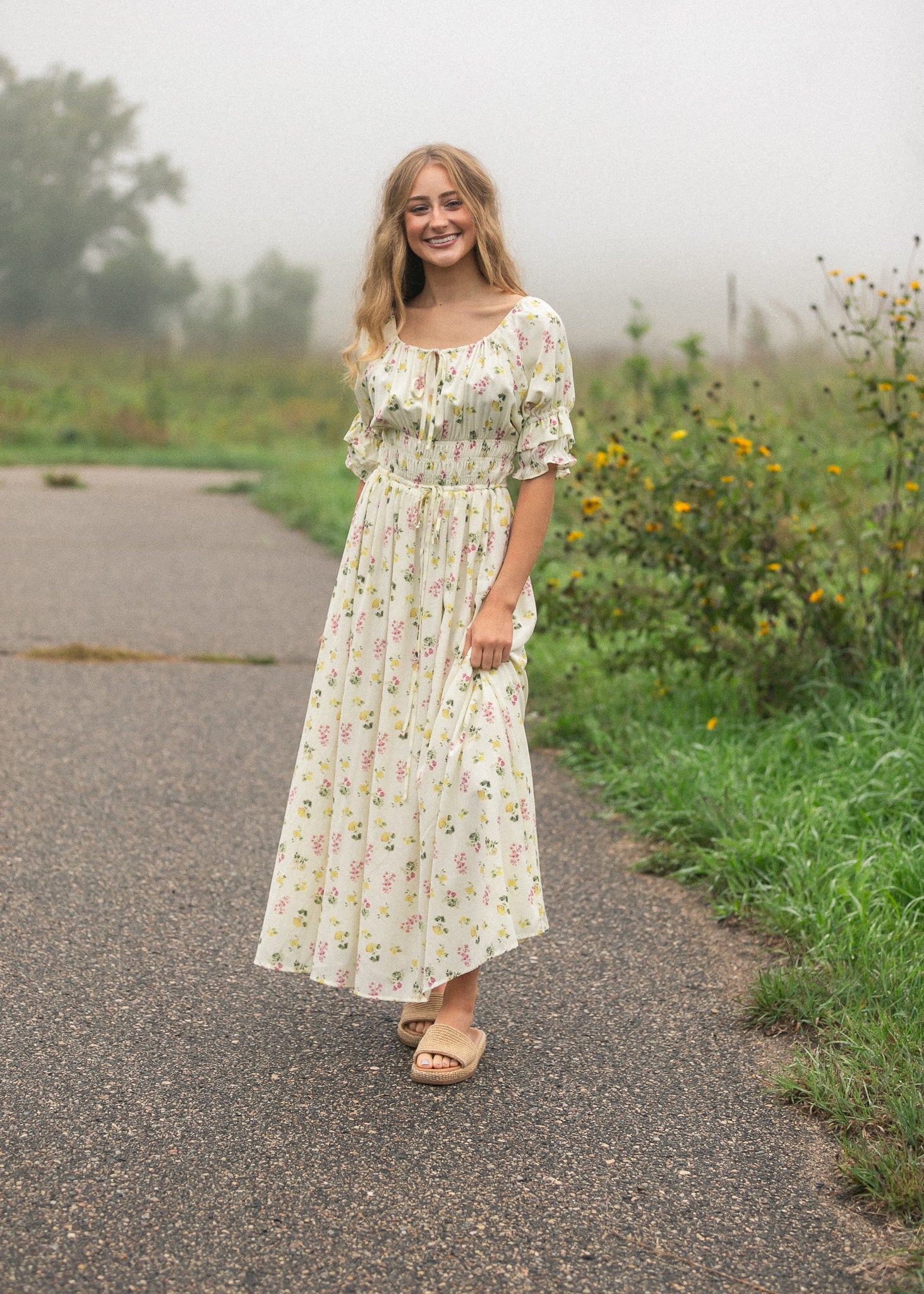 Celine Puff Sleeve Floral Maxi Dress - product image 8