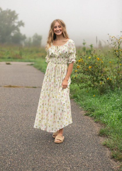 Celine Puff Sleeve Floral Maxi Dress - product image 8