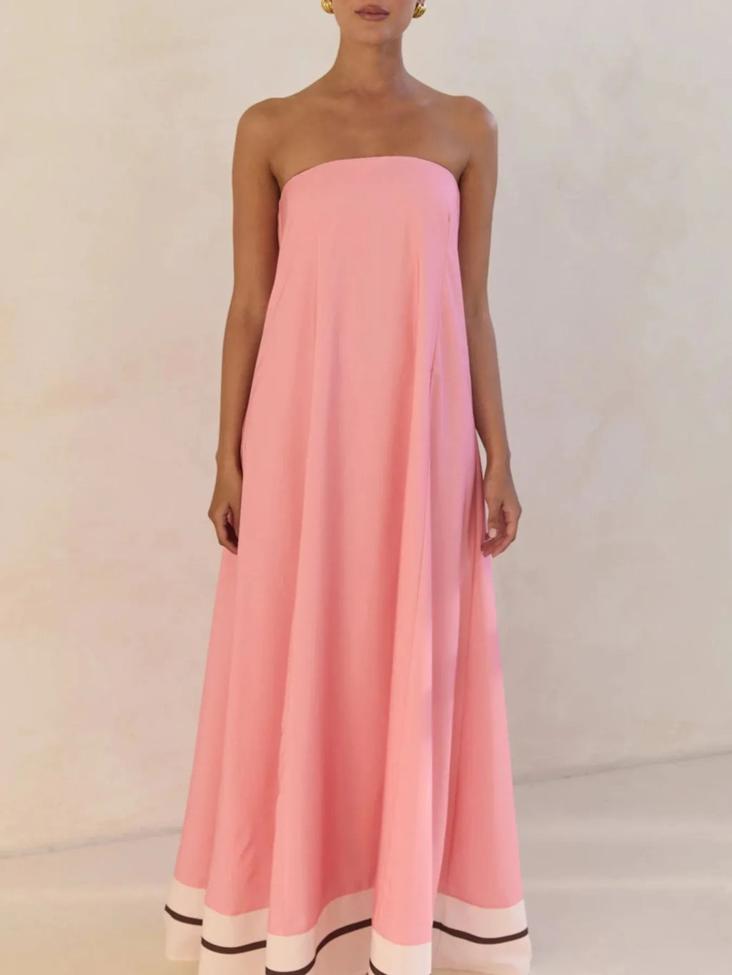 Smocked Printed Tube Maxi Dress - product image 27