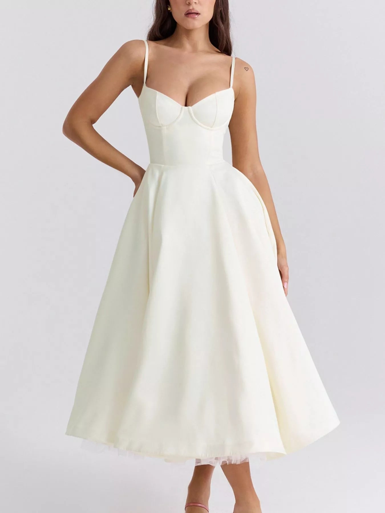 Sweetheart Neck A-Line Midi Dress - product image 26