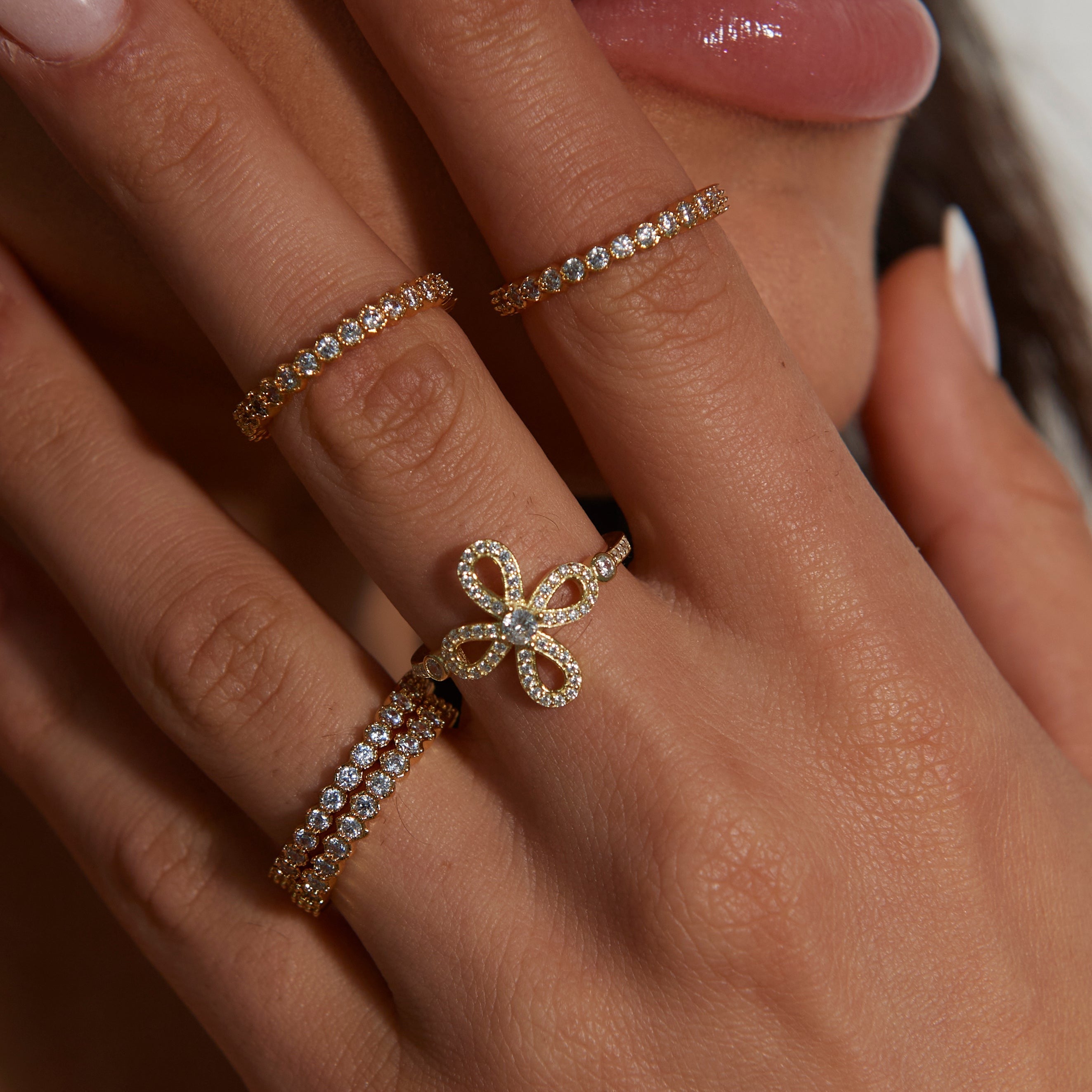 Chantel CZ Flower Ring Secondary image