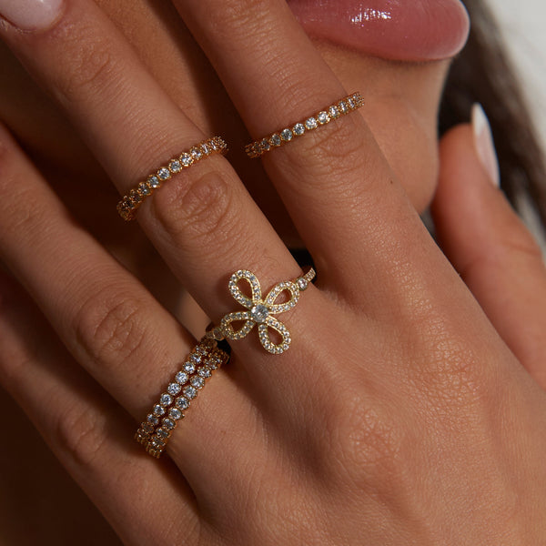 Chantel CZ Flower Ring