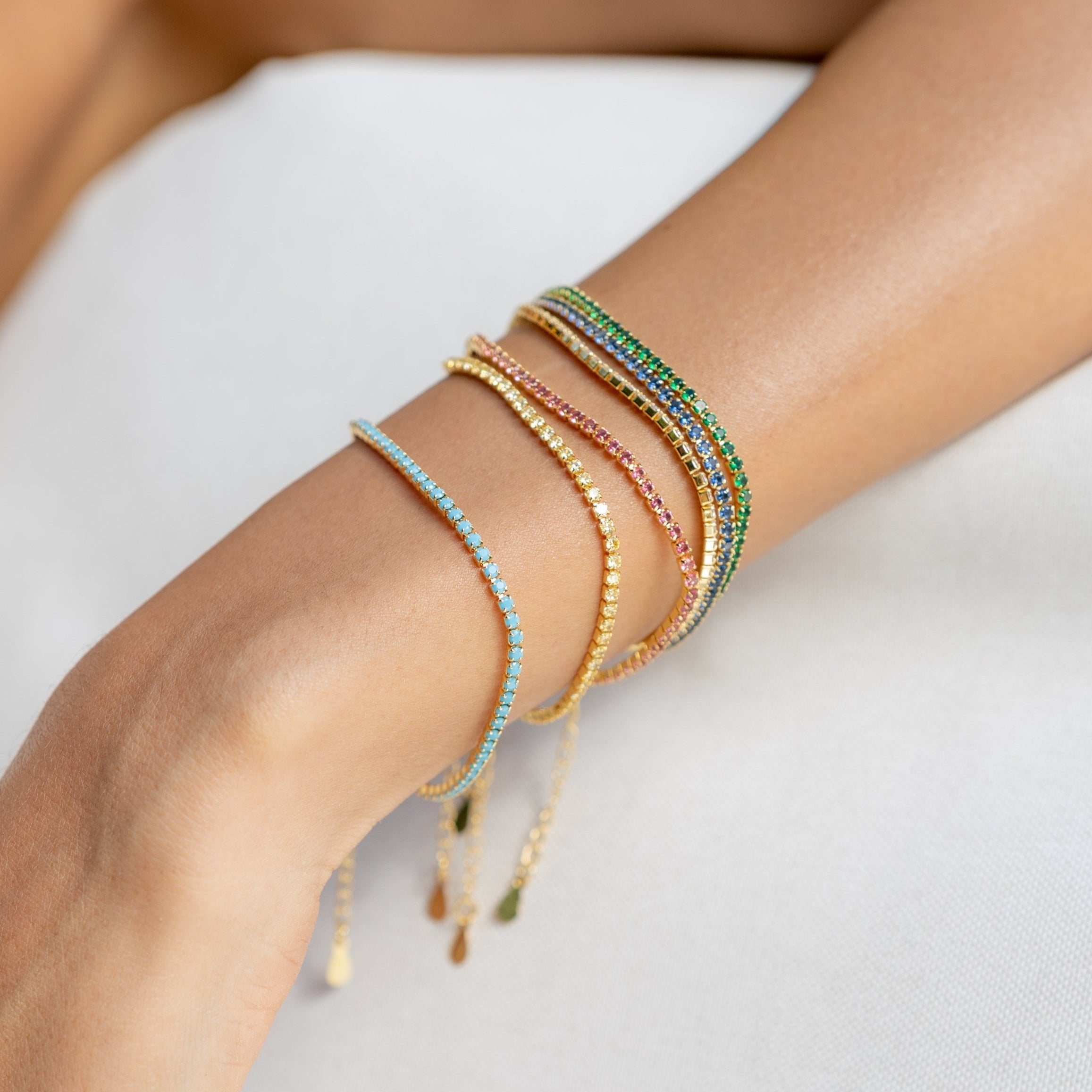 Chloe Tennis Bracelet Turquoise Secondary image