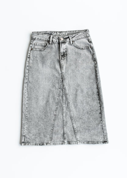 Claire A-line Denim Midi Skirt