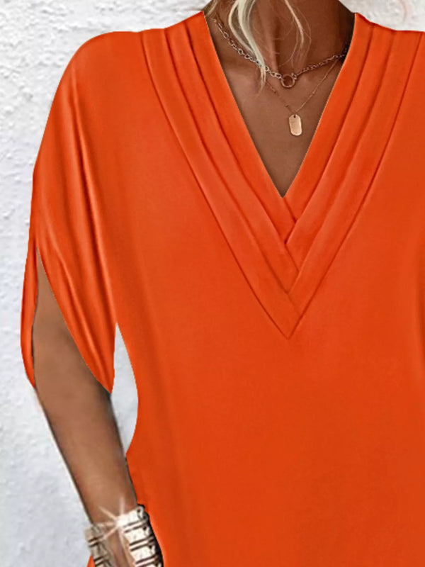 V-Neck Slit Sleeve Mini Dress - product image 14