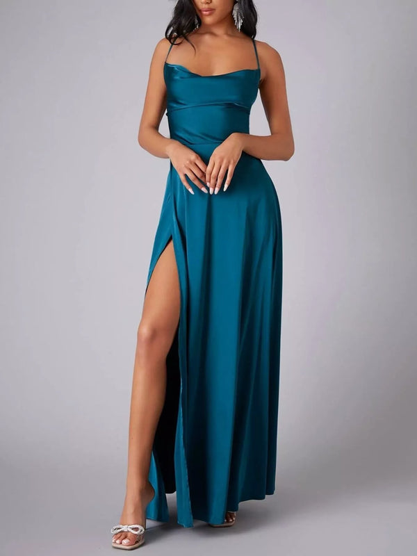 Lace Up Back Split Maxi Dress - product image 17