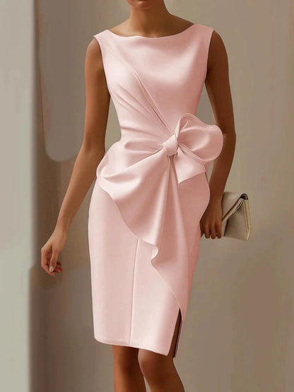 Full Size Bowknot Front Sleeveless Dress Plus Size view 8 - Shopiebay