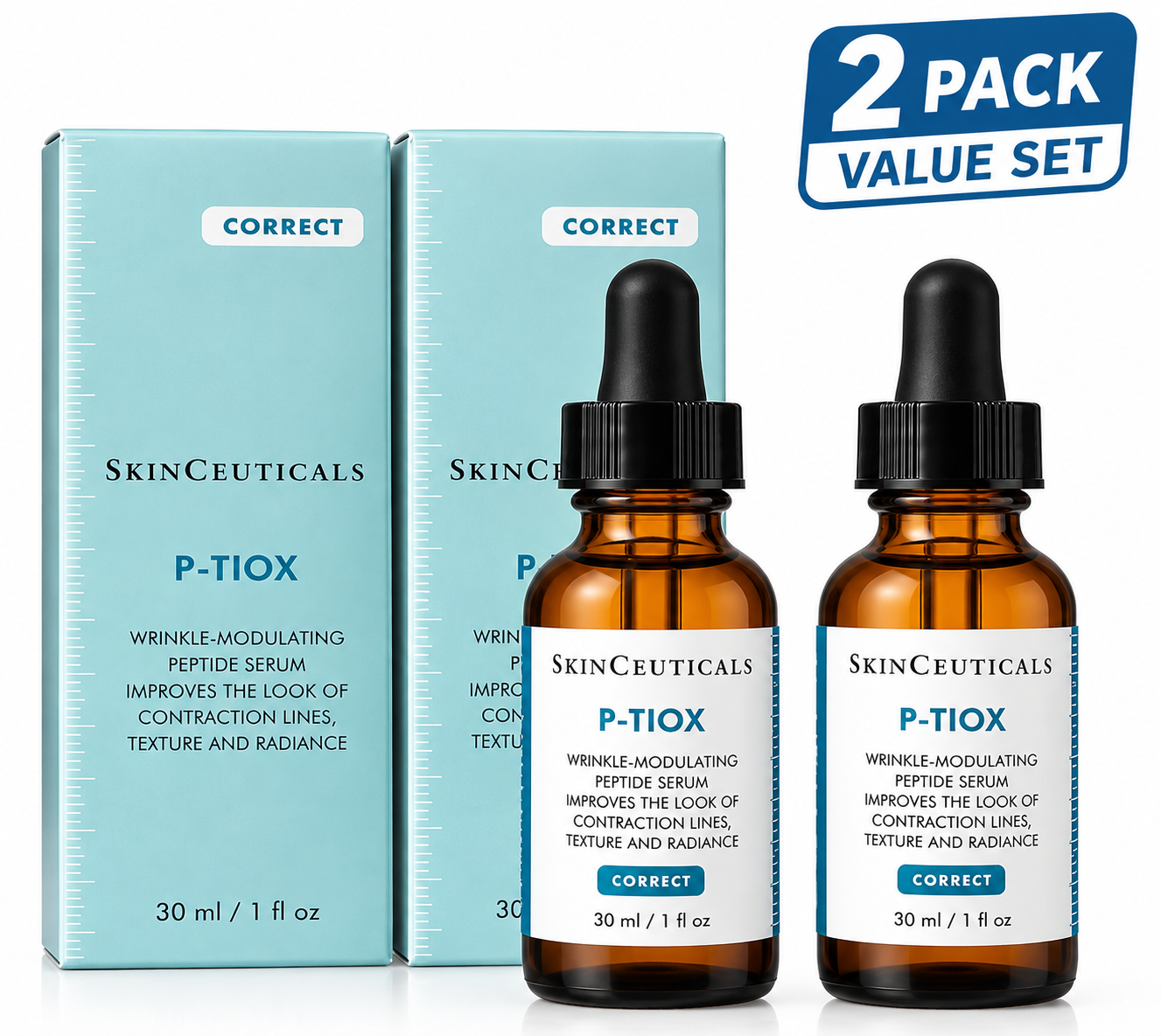 SkinCeuticals P-TIOX Anti-Wrinkle Peptide Serum 2-Pack – 30ml Each Secondary image