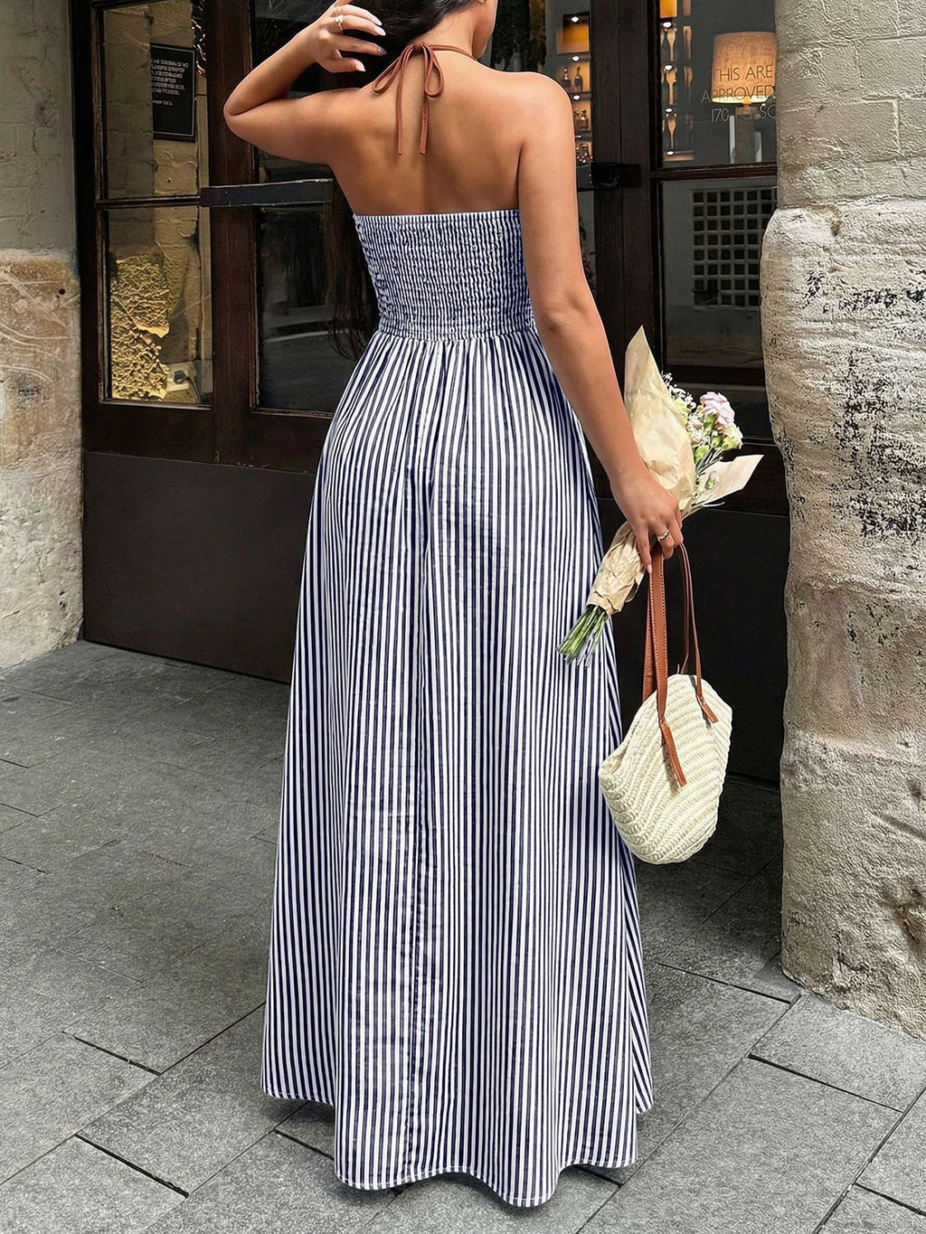 Striped Halter Neck Maxi Dress - product image 19