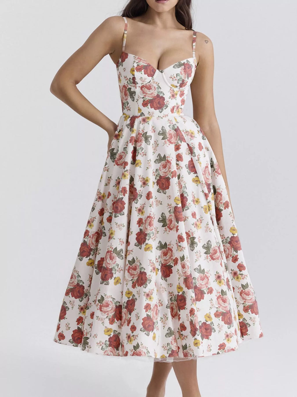 Sweetheart Neck A-Line Midi Dress - product image 18