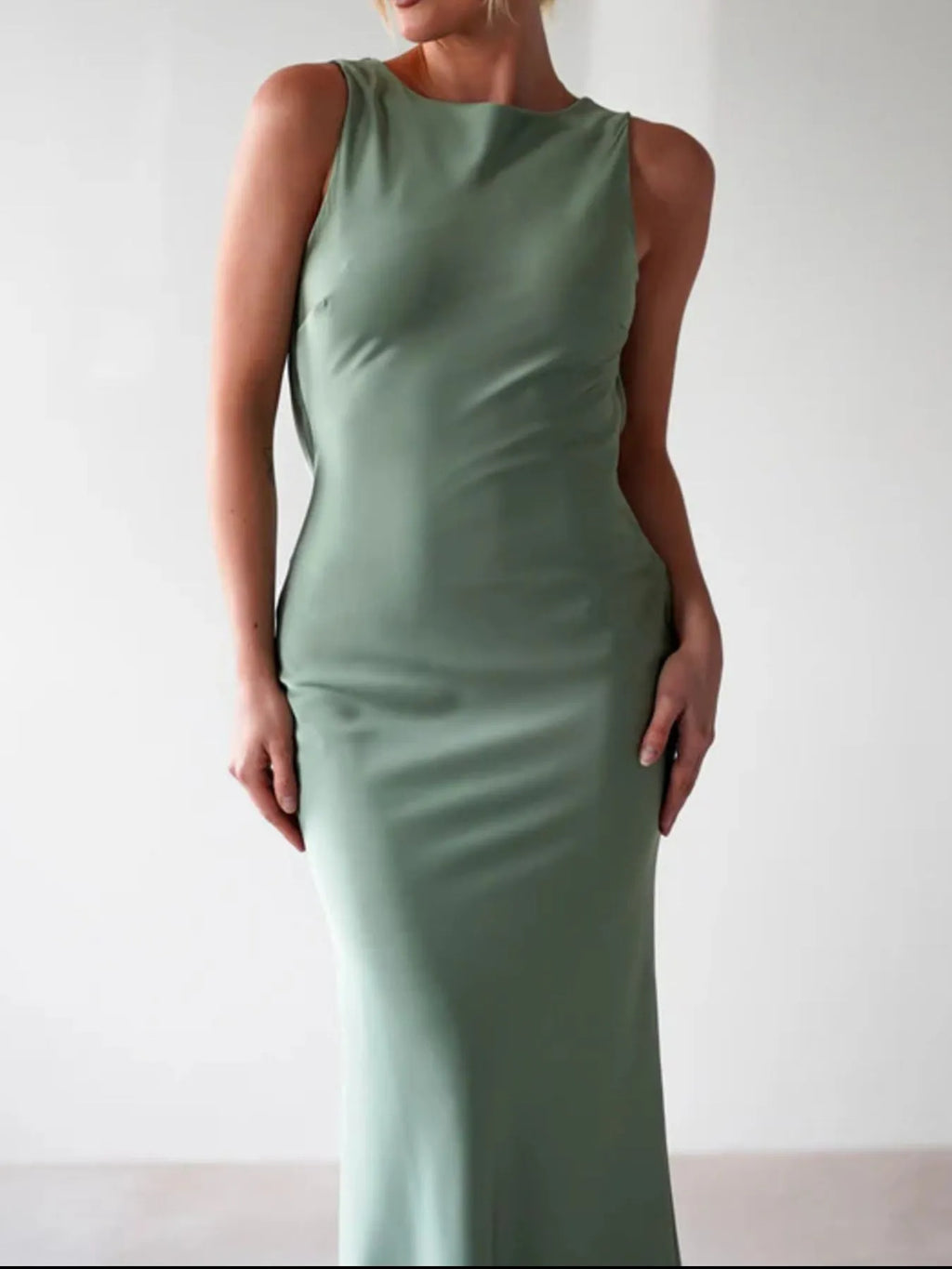 Satin Sleeveless Maxi Dress - product image 8