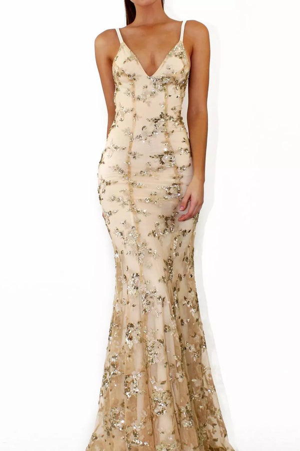 Sequin Tie Back V-Neck Maxi Dress - product image 24