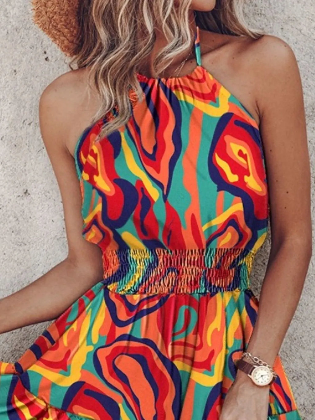 Paisley Print Halter Neck Mini Dress - product image 17