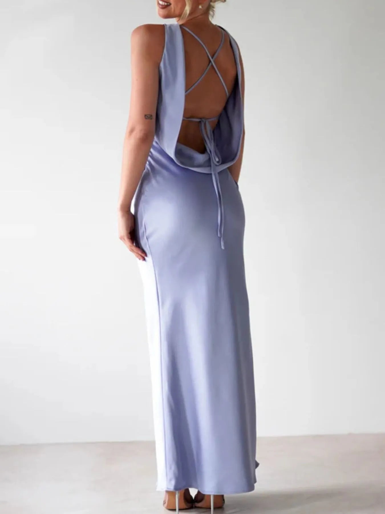 Satin Sleeveless Maxi Dress - product image 6