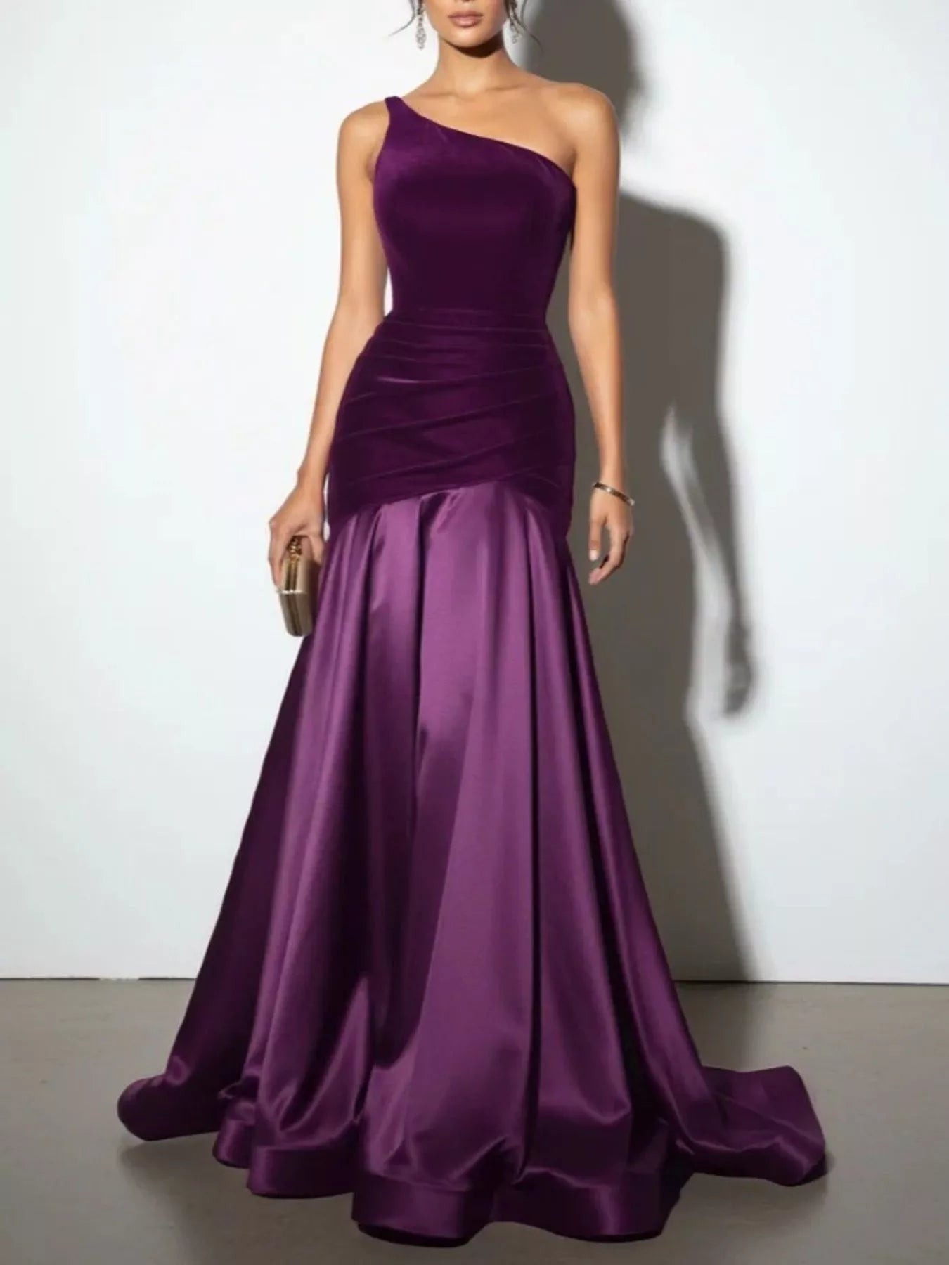 Single Shoulder Floor Length Dress - product image 6