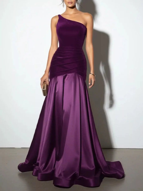 Single Shoulder Floor Length Dress - product image 6