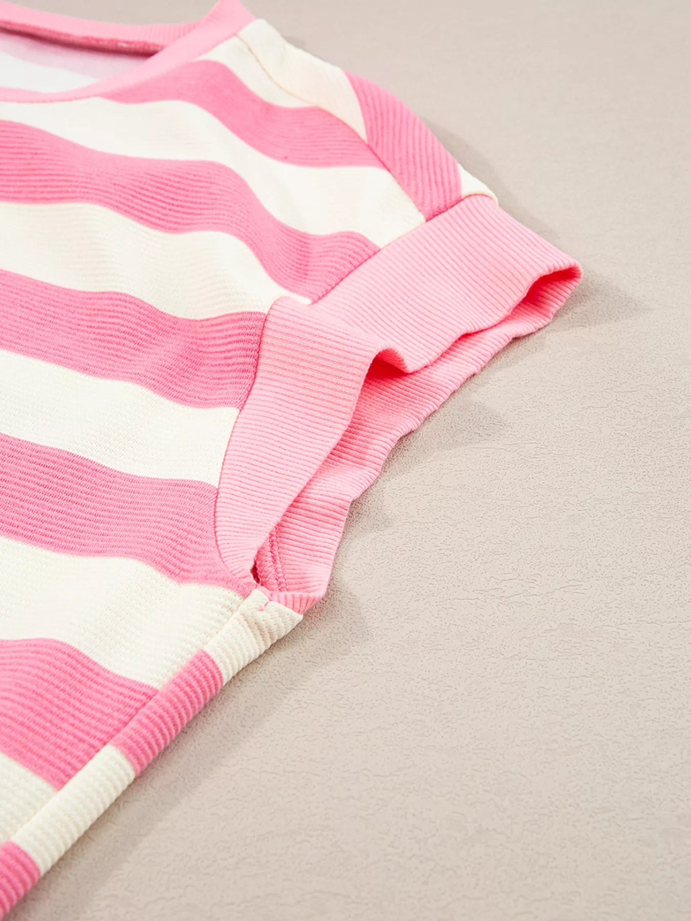 Stripe Cap Sleeve Pocketed Shift Dress view 6 - Shopiebay