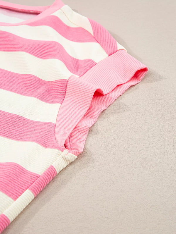 Stripe Cap Sleeve Pocketed Shift Dress - product image 6