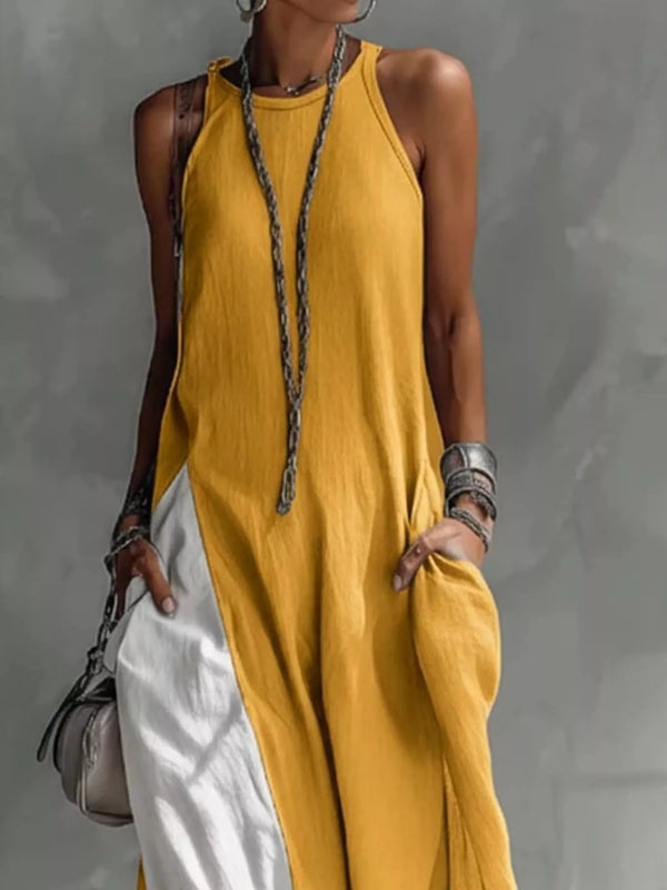 Two-Tone Sleeveless Maxi Dress - product image 6