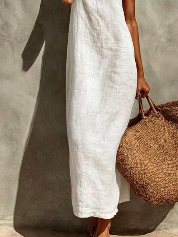 Sleeveless Linen Casual Maxi Dress - product image 3