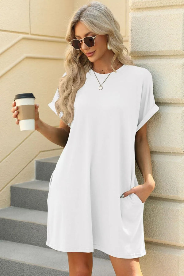 Florira Short Sleeve Mini Dress with Pockets - product image 35