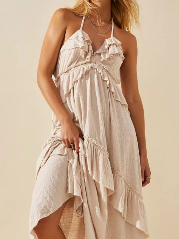 Ruffled Halter Neck Maxi Dress - product image 14