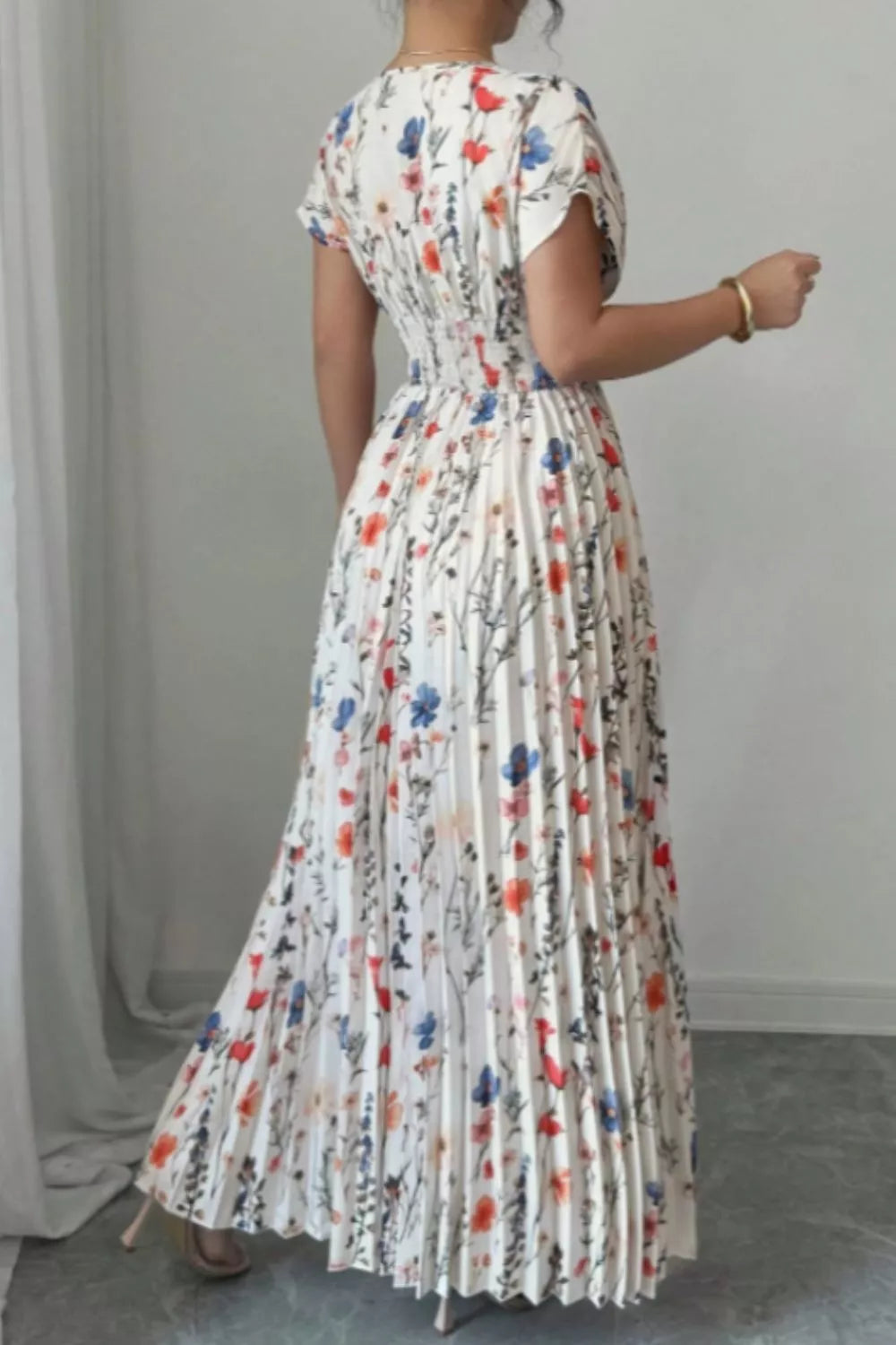 Floral Print Pleated Maxi Dress - product image 3