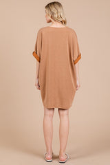 Ces Femme V-Neck Half Sleeve Dress