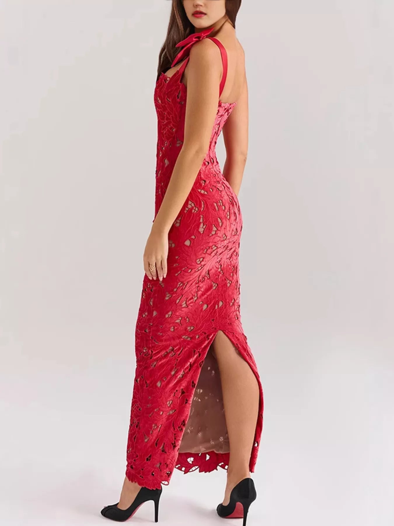 Slit Tie Shoulder Maxi Dress - product image 10