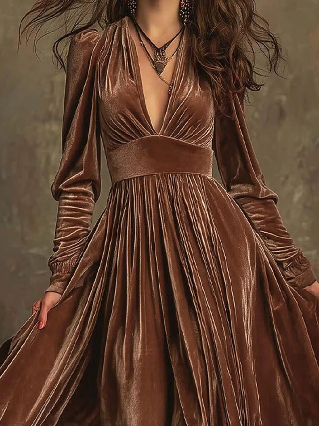 Ruffled Hem Long Sleeve Dress - product image 8
