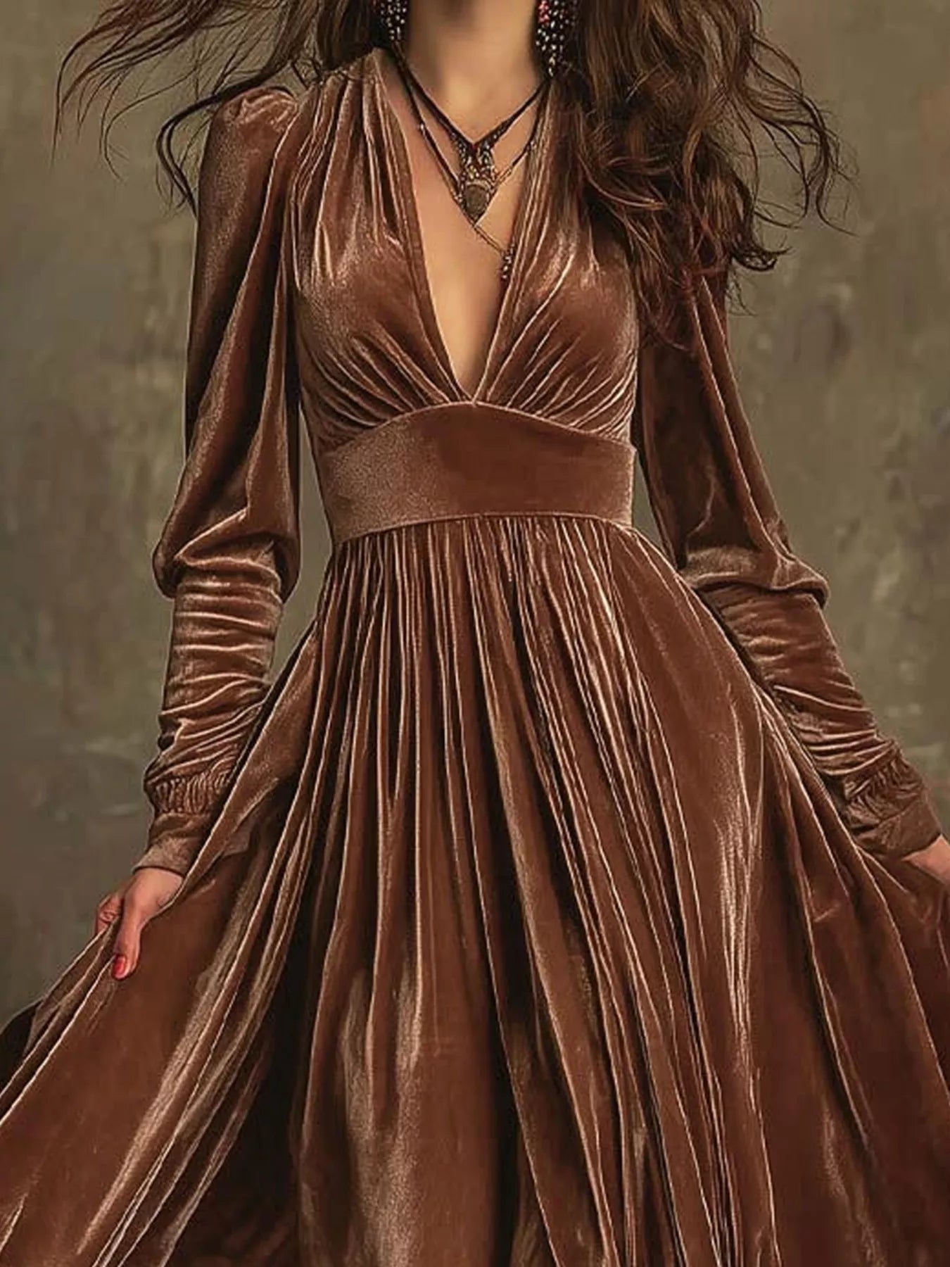 Ruffled Hem Long Sleeve Dress - product image 8
