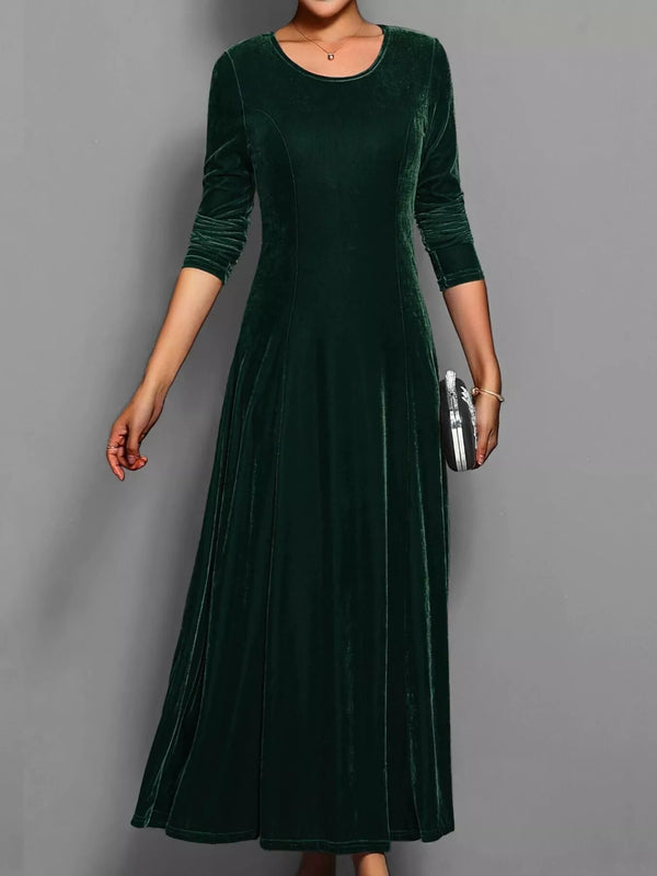 Velvet Long Sleeve A-Line Dress - product image 14
