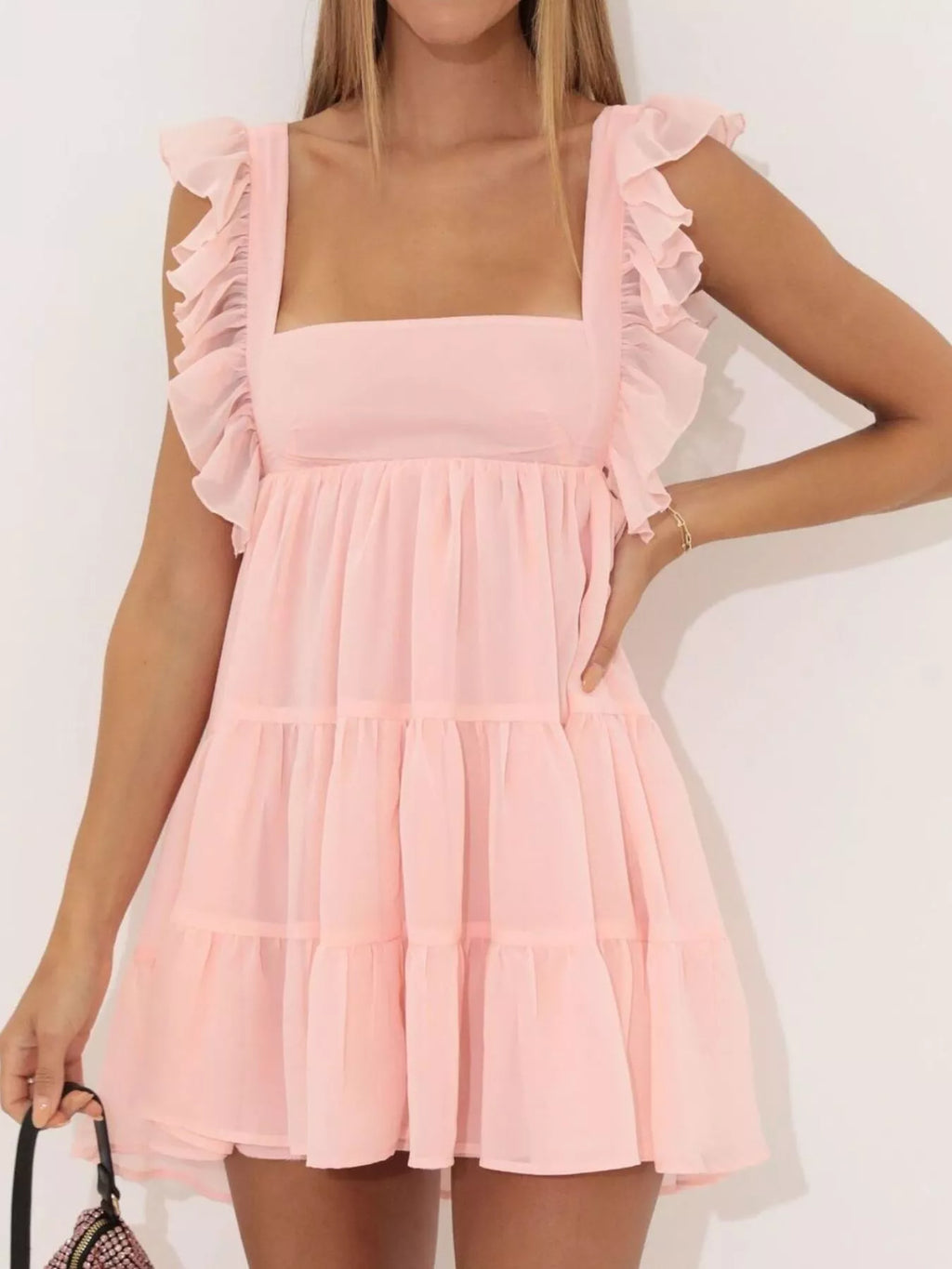 Ruffled Square Neck Tiered Dress - product image 4