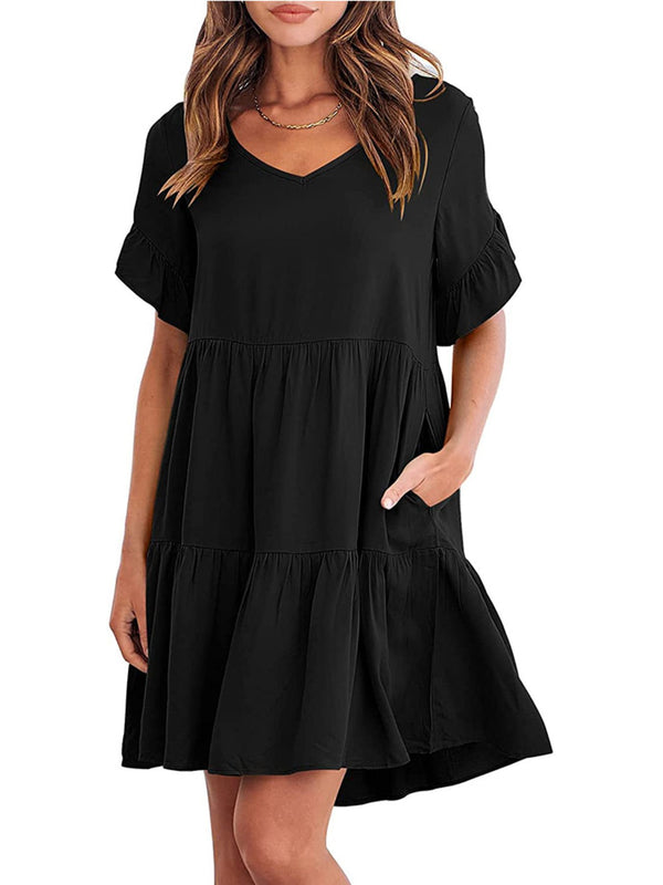 Ruffled Sleeve Tiered Mini Dress - product image 6