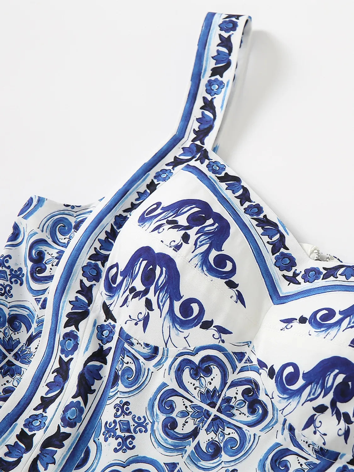 Smocked Printed Wide Strap Dress - product image 8