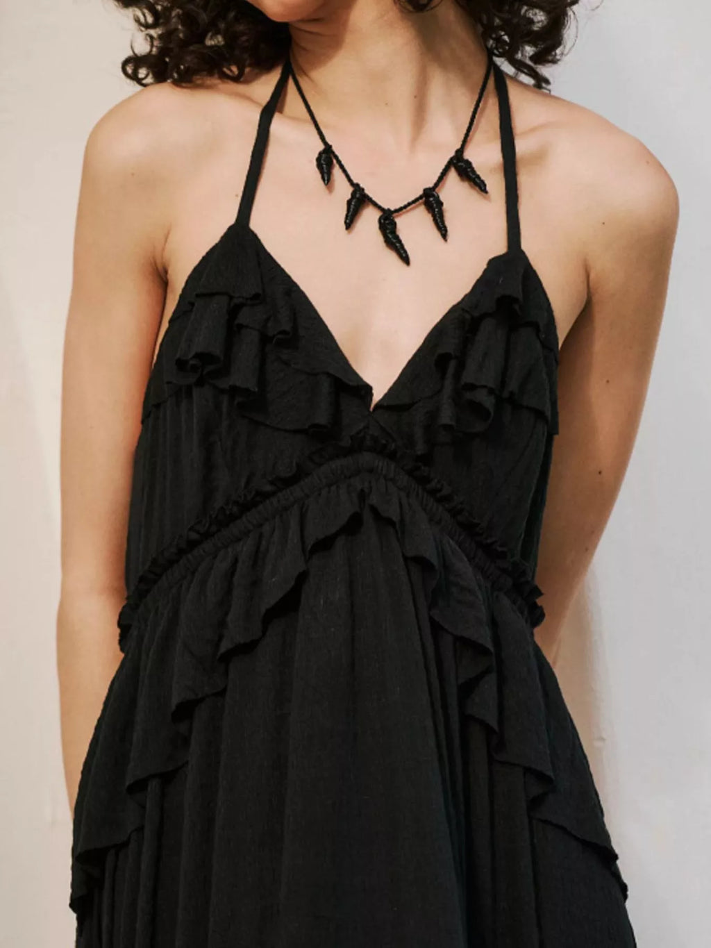 Ruffled Halter Neck Maxi Dress - product image 12