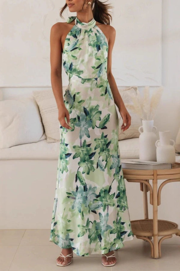 Floral Print Halter Neck Maxi Dress - product image 15