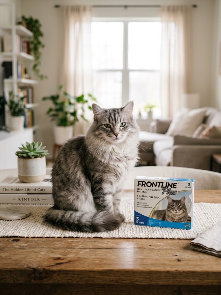 Frontline Plus Spot-On for Cats & Ferrets – Flea, Tick & Lice Treatment – 6 × 0.5 mL