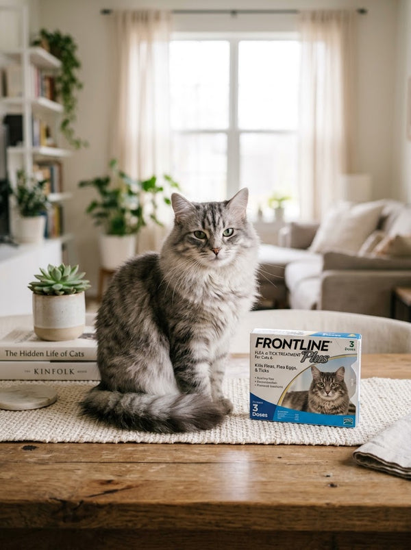 Frontline Plus Spot-On for Cats & Ferrets – Flea, Tick & Lice Treatment – 6 × 0.5 mL