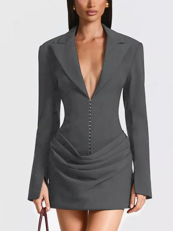 Blazer-Style Long Sleeve Mini Dress - product image 6