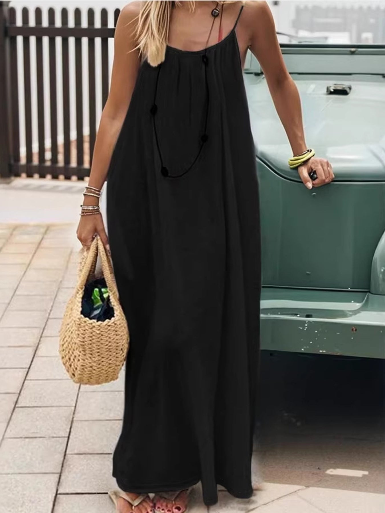 Full Size Backless Scoop Neck Maxi Dress Plus Size - product image 8
