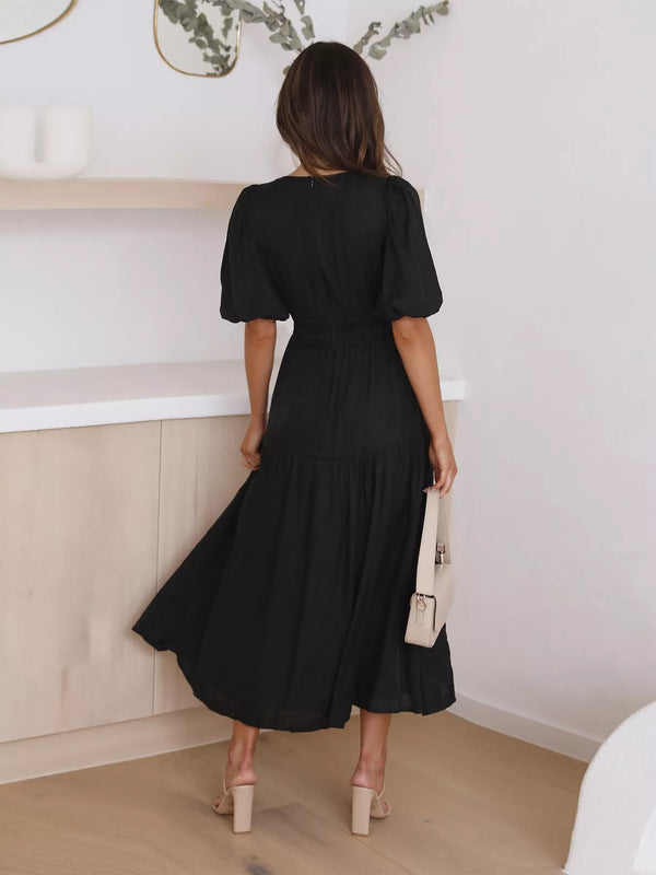 Tiered Puff Sleeve Midi Dress - product image 19