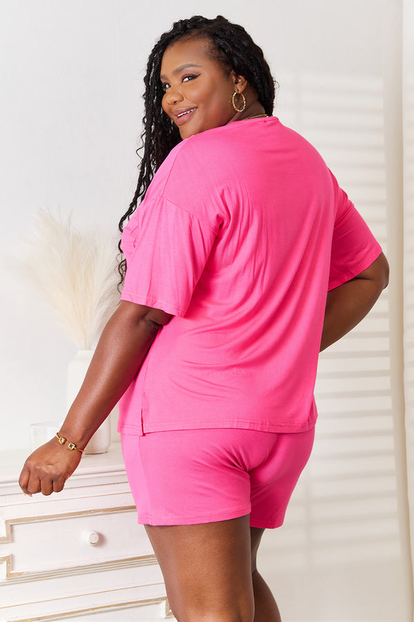 Basic Bae Soft Rayon Half Sleeve Top and Shorts Set - product image 23