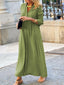 Solid Color Maxi Shirt Dress