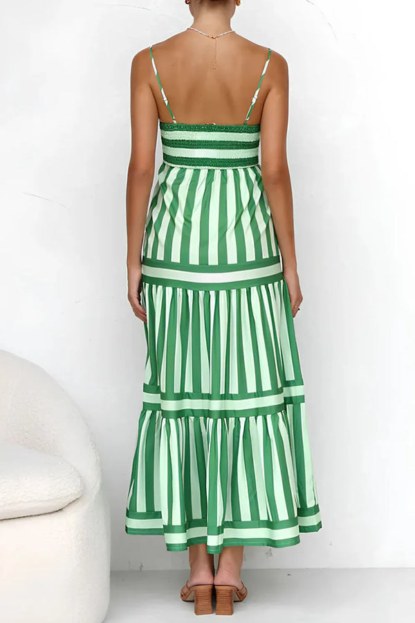 Striped Tiered Maxi Cami Dress view 3 - Shopiebay