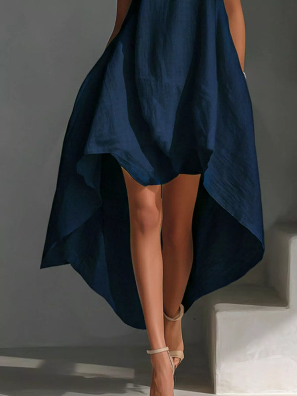 High-Low Round Neck Sleeveless Dress - product image 8