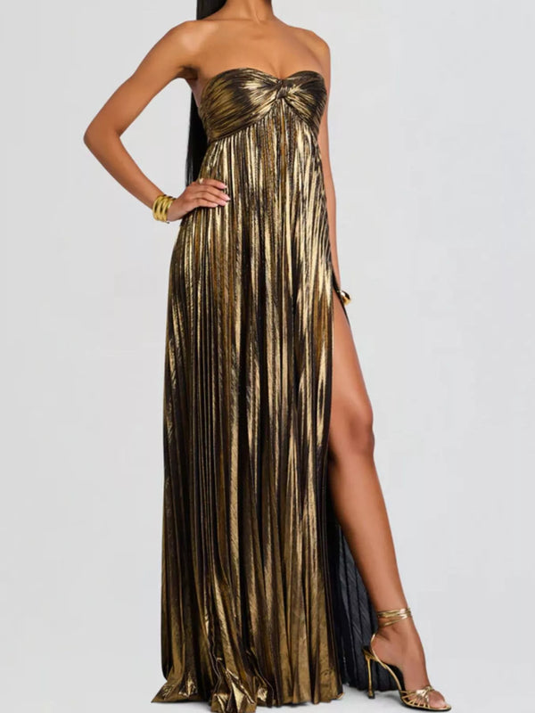 Split Sweetheart Neck Tube Maxi Dress - product image 3